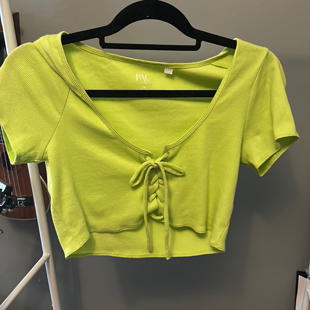 PacSun green corset crop top